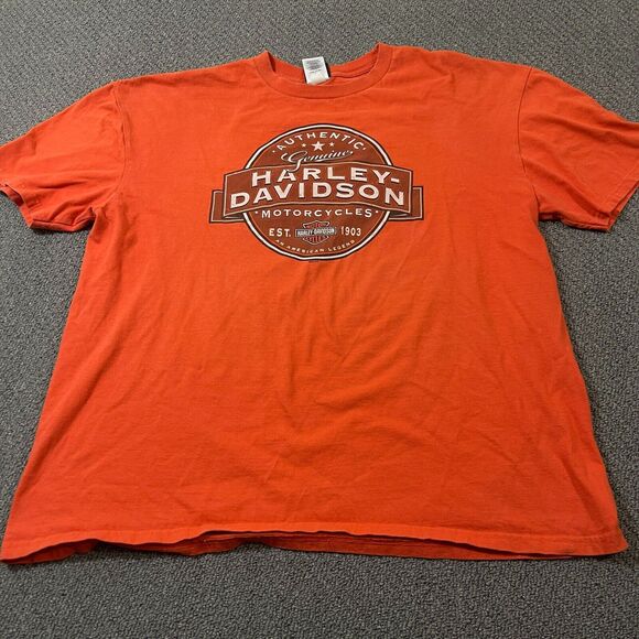 Harley-Davidson Other - Harley Davidson T Shirt Mens 2XL Orange Graphic Florida Pullover Short Sleeve